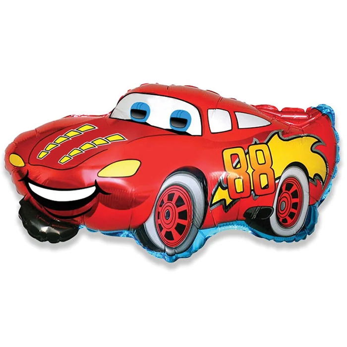 Шар (32”/81 см) Фигура, Гоночная машина, Красный