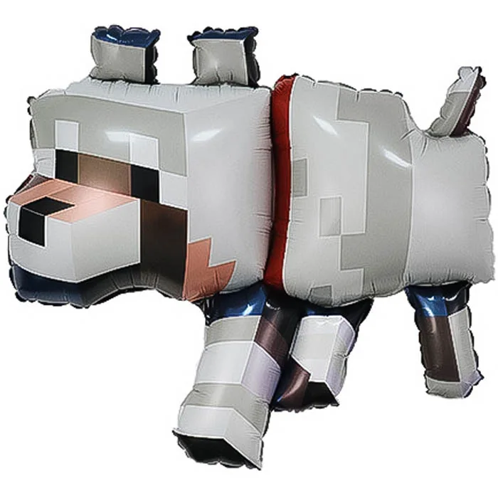 Шар (35”/89 см) Фигура, Пиксельный волк