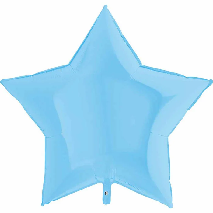 Шар (36”/91 см) Звезда, Пастель Matte Blue