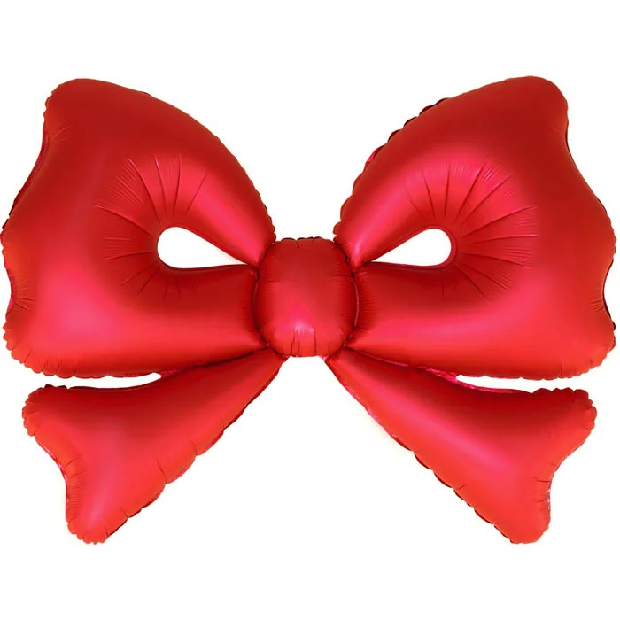 Шар (50”/127 см) Фигура, Бант Красный, Сатин