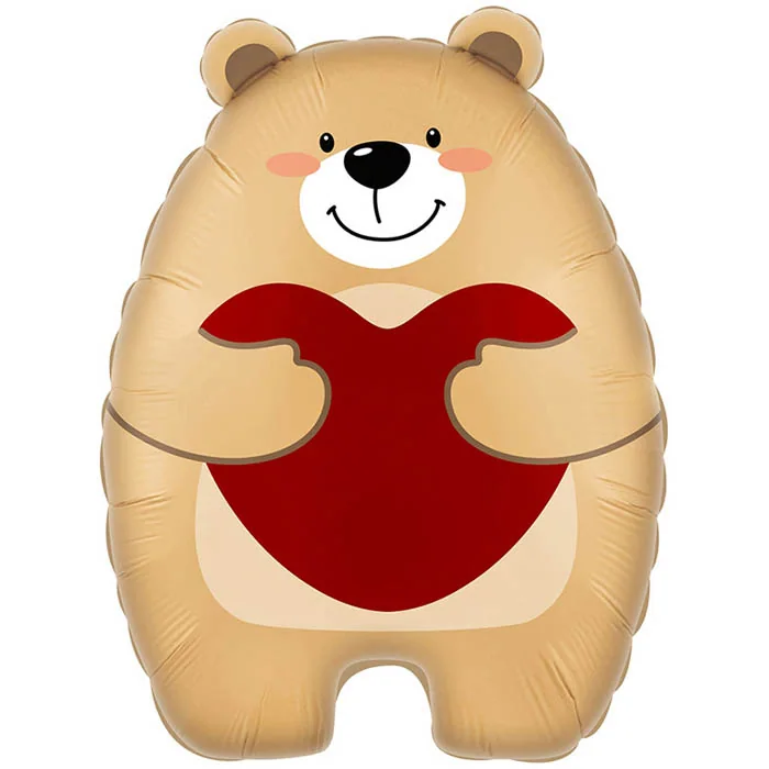 Шар (21”/53 см) Фигура, Мишка с сердцем