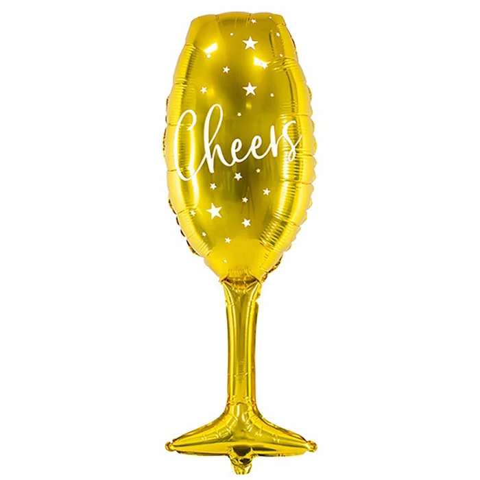 Шар (32”/81 см)  ФИГУРА, Бокал CHEERS Gold