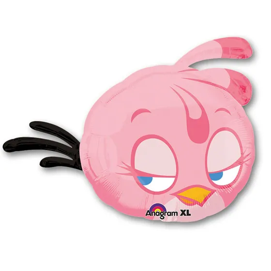 Шар (25”/63 см) ФИГУРА Angry Birds Розовая