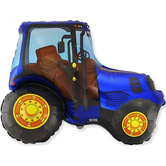 Шар (37”/94 см) Фигура, Трактор, Синий