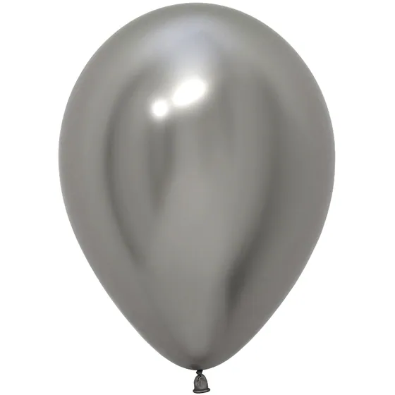 Шар (12”/30 см) Reflex, Зеркальный блеск, Серебро, хром