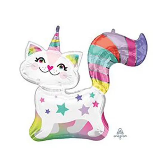 Шар (35”/89 см) Фигура, Кошка-Единорог