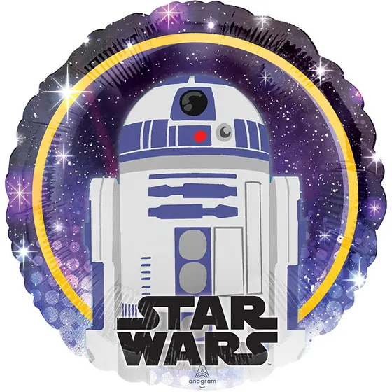 Шар (18”/46 см) Круг, Звездные войны, R2-D2