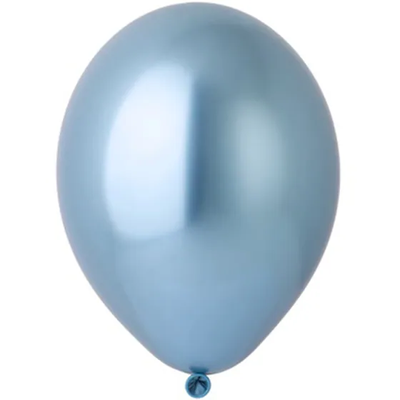 Шар (12”/30 см) Зеркальный Хром Голубой/Glossy Blue