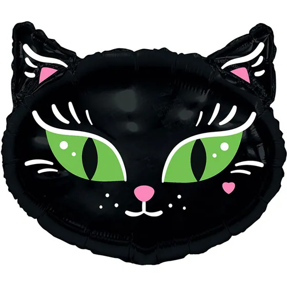 Шар (26”/66 см) Фигура, Кошечка, Черный