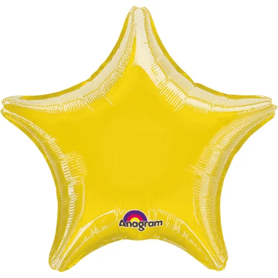 Шар (18”/46 см) Звезда, Металлик Yellow
