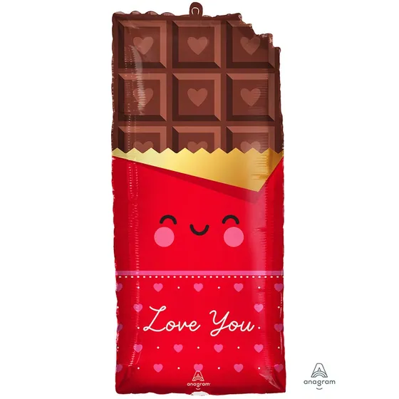 Шар (28”/71 см) Фигура, LOVE YOU Шоколад