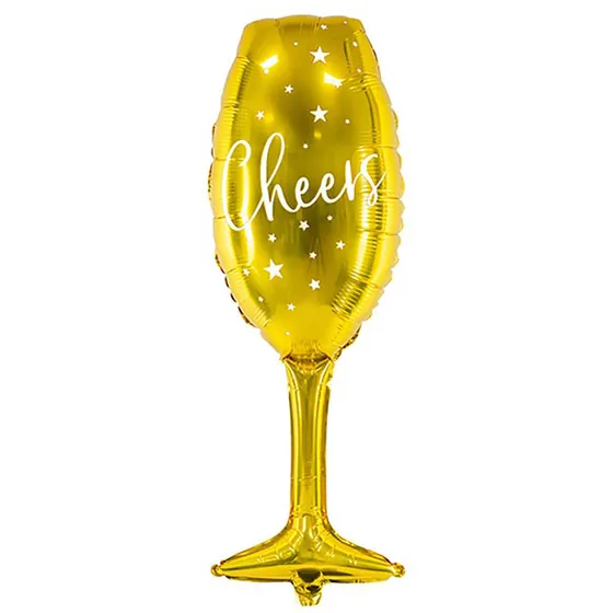 Шар (32”/81 см)  ФИГУРА, Бокал CHEERS Gold